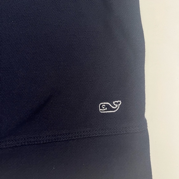 Vineyard Vines size medium Pima cotton navy blue boatneck half sleeve boxy top - Picture 3 of 8